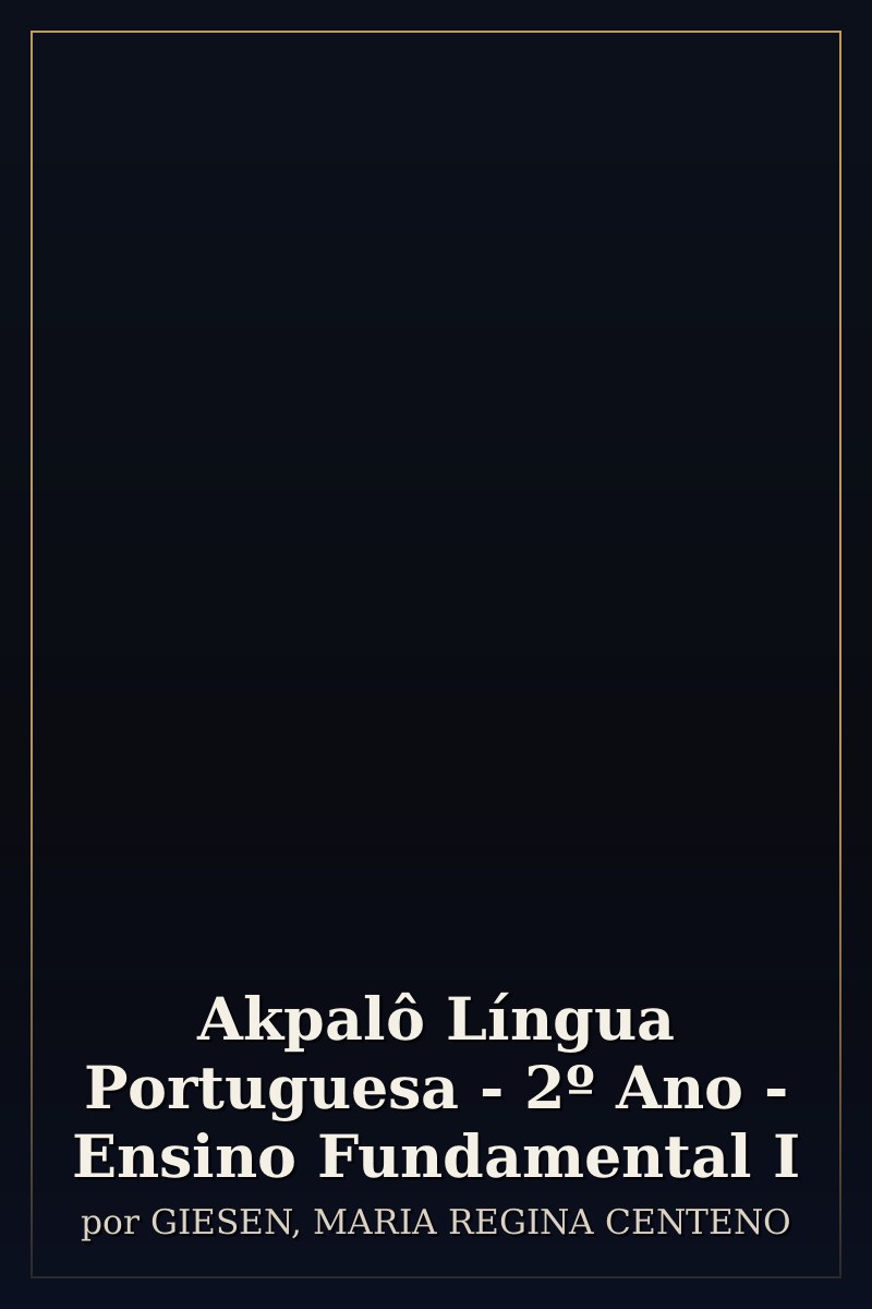 Capa de Akpalô Língua Portuguesa - 2º Ano - Ensino Fundamental I