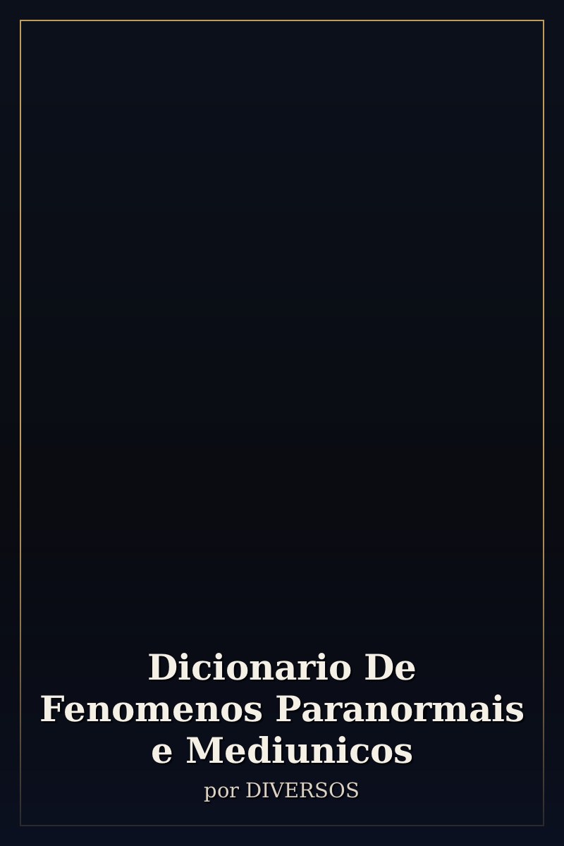 Capa de Dicionario De Fenomenos Paranormais e Mediunicos