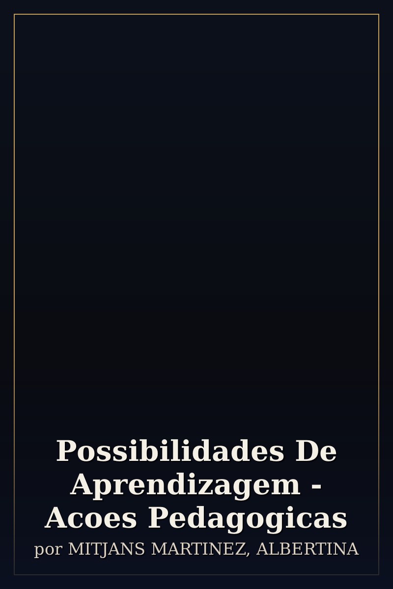 Capa de Possibilidades De Aprendizagem - Acoes Pedagogicas
