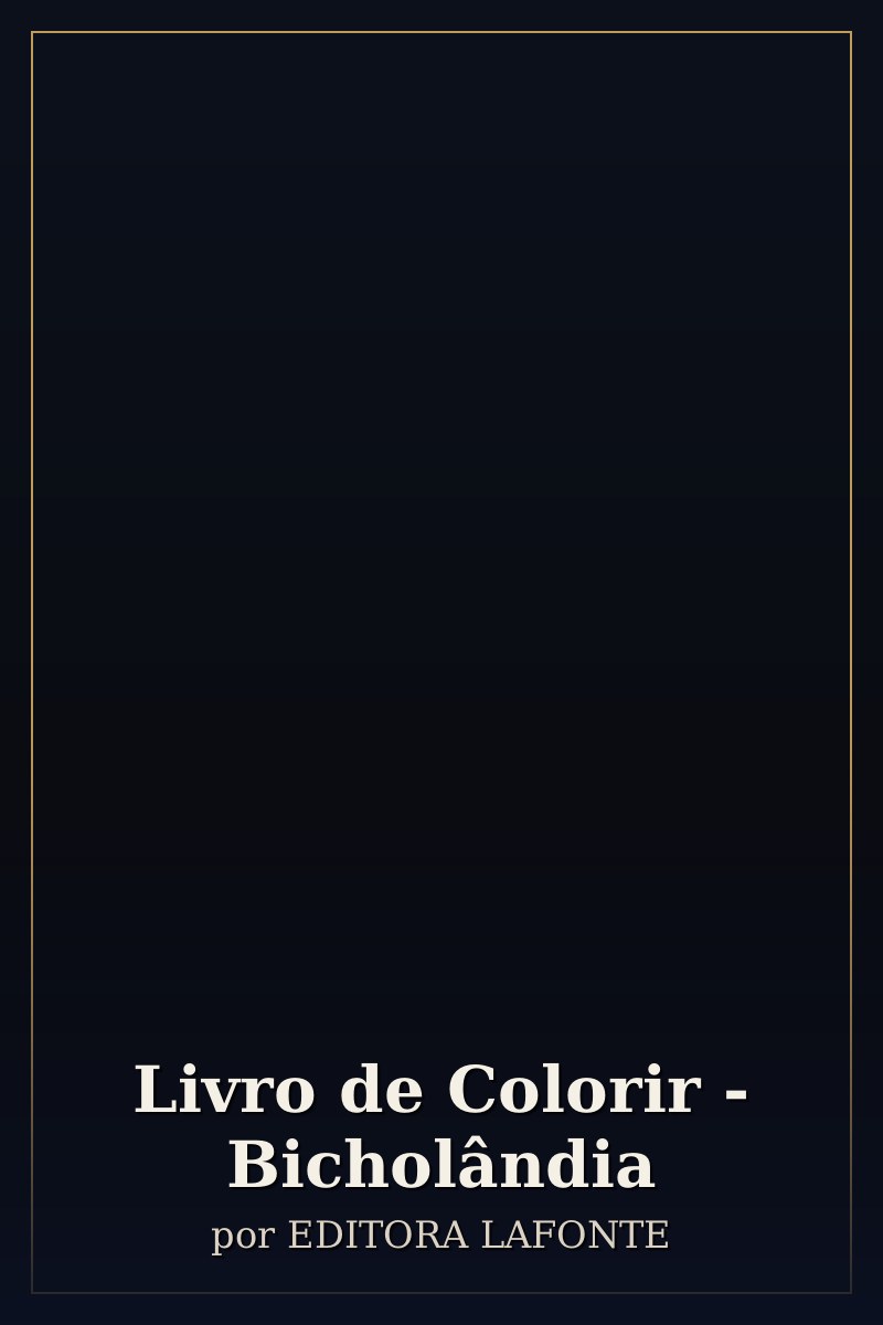 Capa de Livro de Colorir - Bicholândia