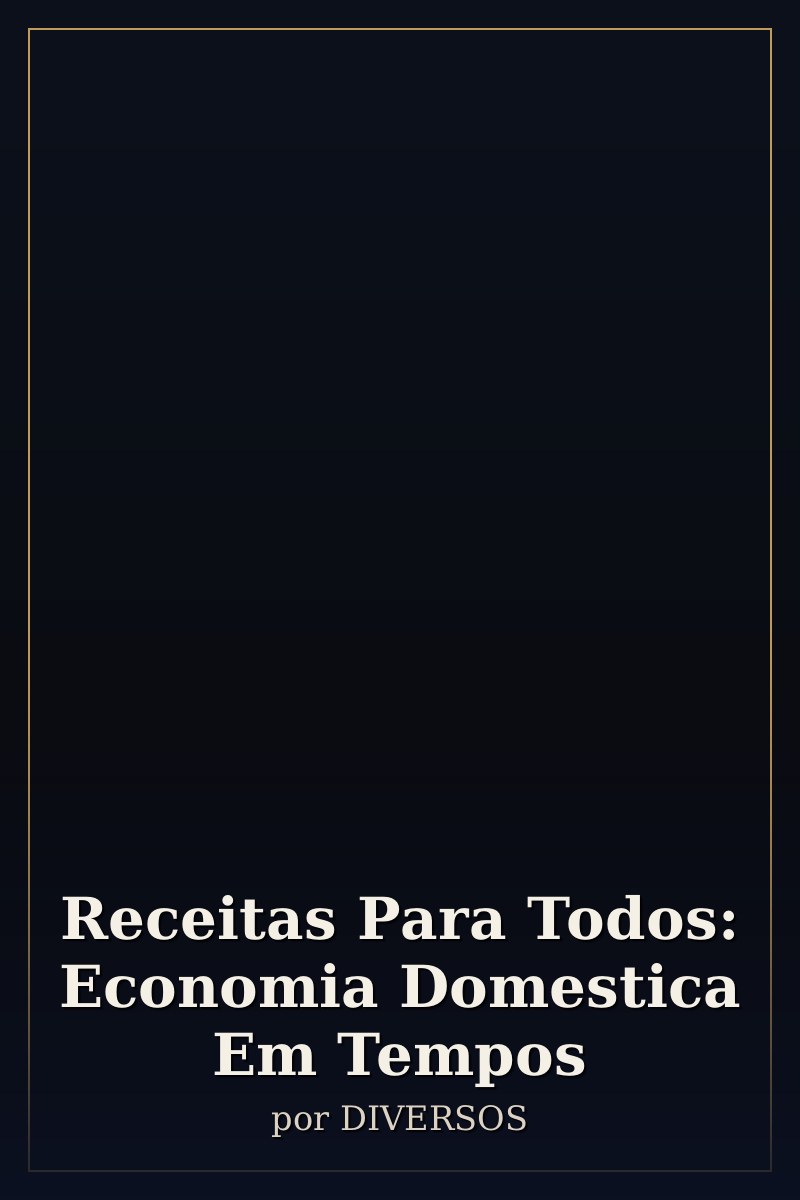 Capa de Receitas Para Todos: Economia Domestica Em Tempos