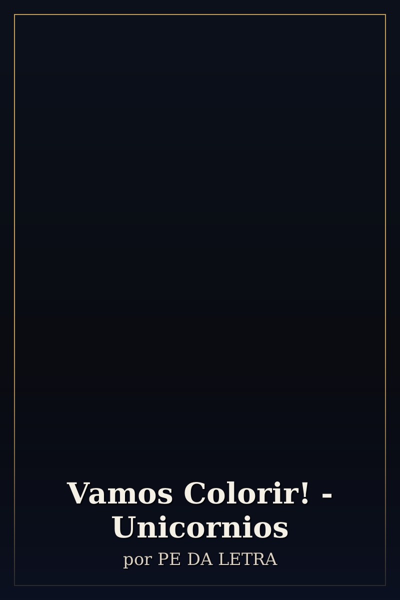 Capa de Vamos Colorir! - Unicornios