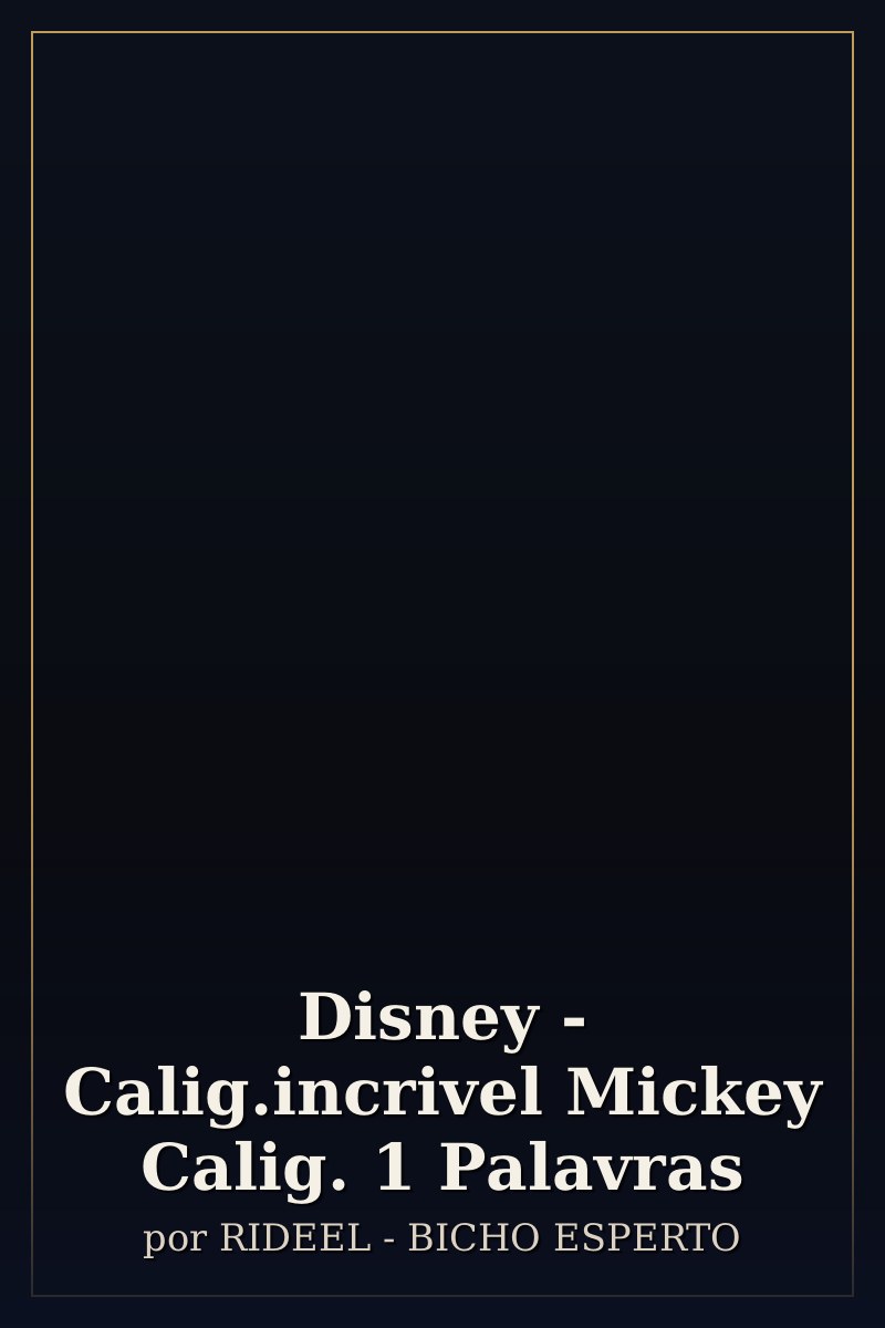 Capa de Disney - Calig.incrivel Mickey Calig. 1 Palavras