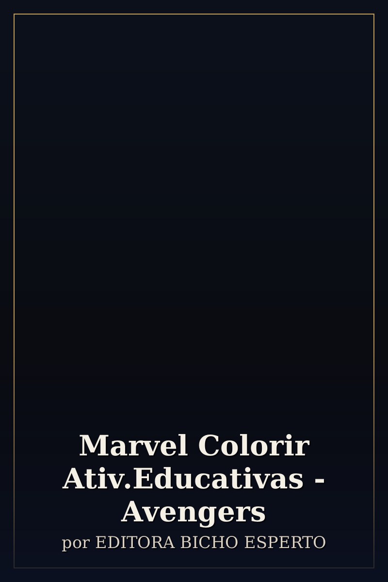 Capa de Marvel Colorir Ativ.Educativas - Avengers