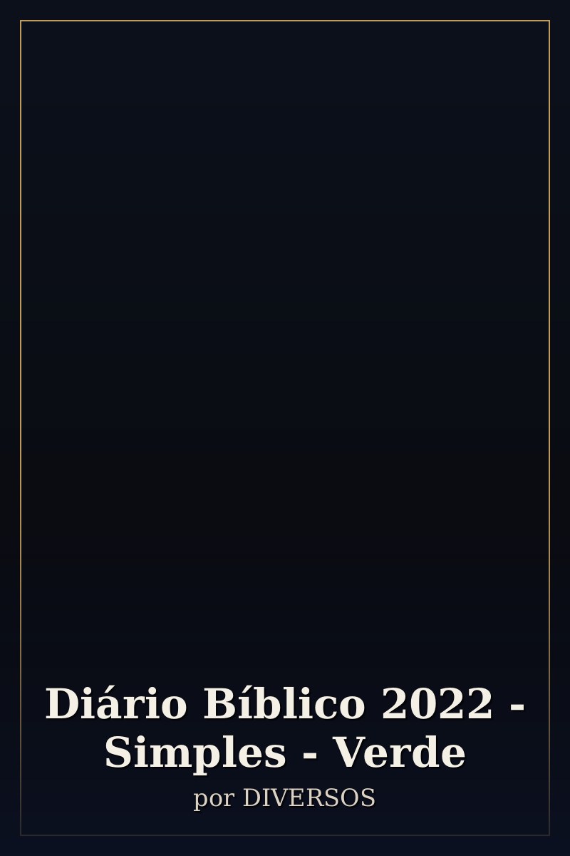 Capa de Diário Bíblico 2022 - Simples - Verde