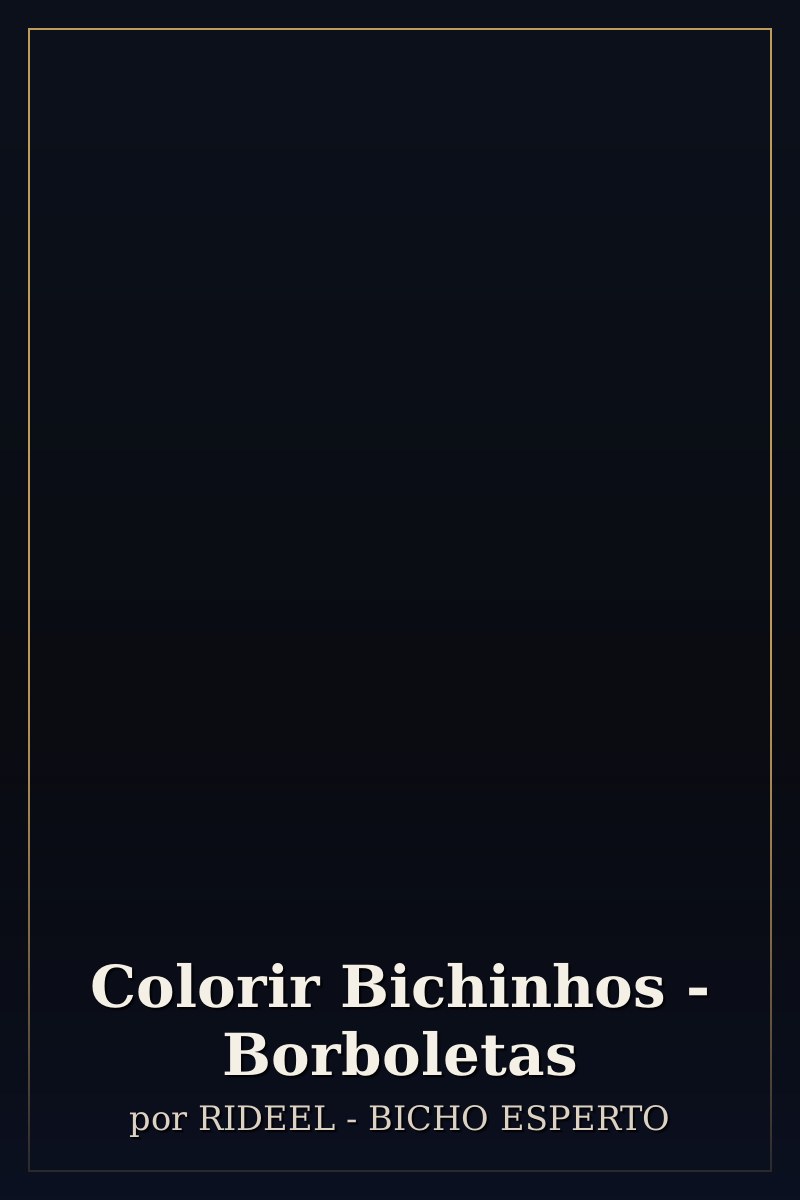 Capa de Colorir Bichinhos - Borboletas