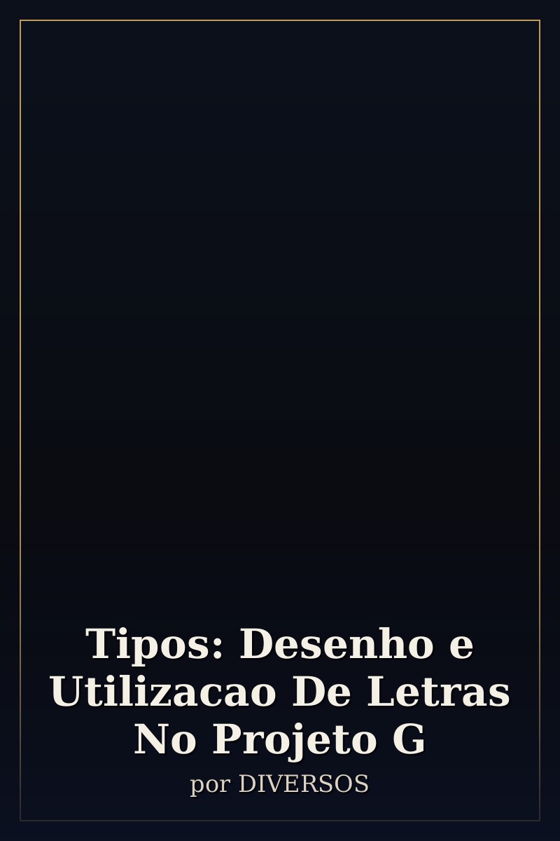 Capa de Tipos: Desenho e Utilizacao De Letras No Projeto G