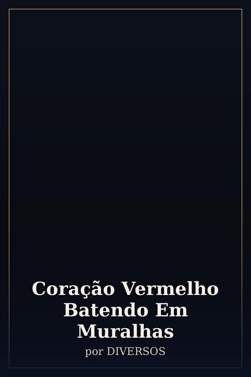 Capa de Coração Vermelho Batendo Em Muralhas