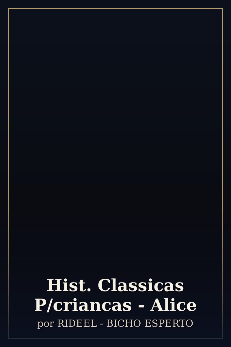 Capa de Hist. Classicas P/criancas - Alice
