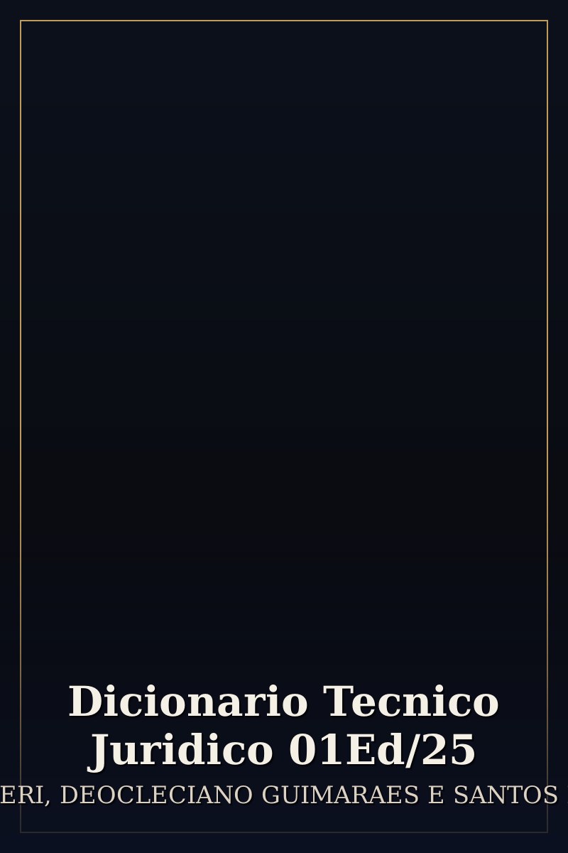 Capa de Dicionario Tecnico Juridico 01Ed/25