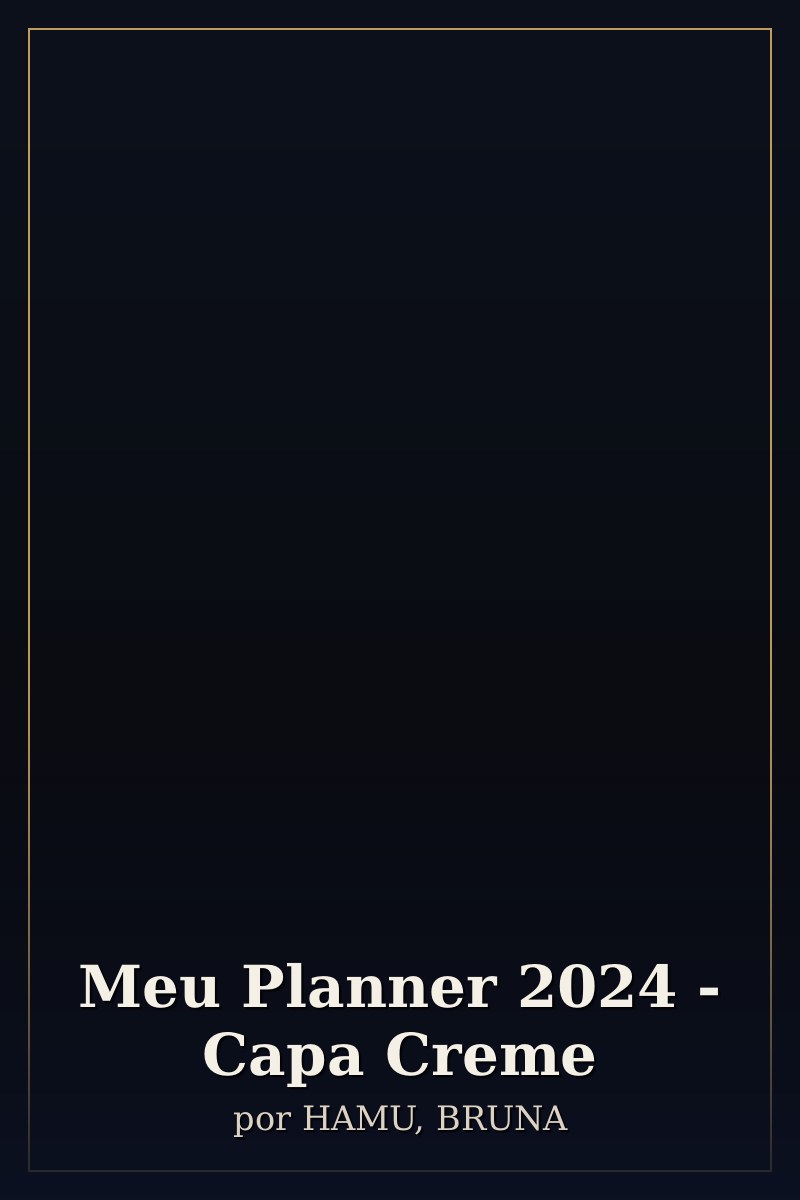 Capa de Meu Planner 2024 - Capa Creme