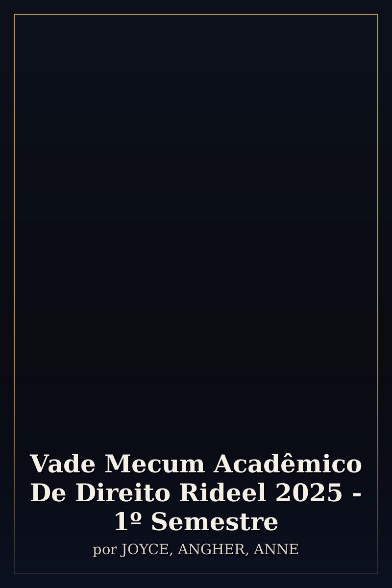 Capa de Vade Mecum Acadêmico De Direito Rideel 2025 - 1º Semestre