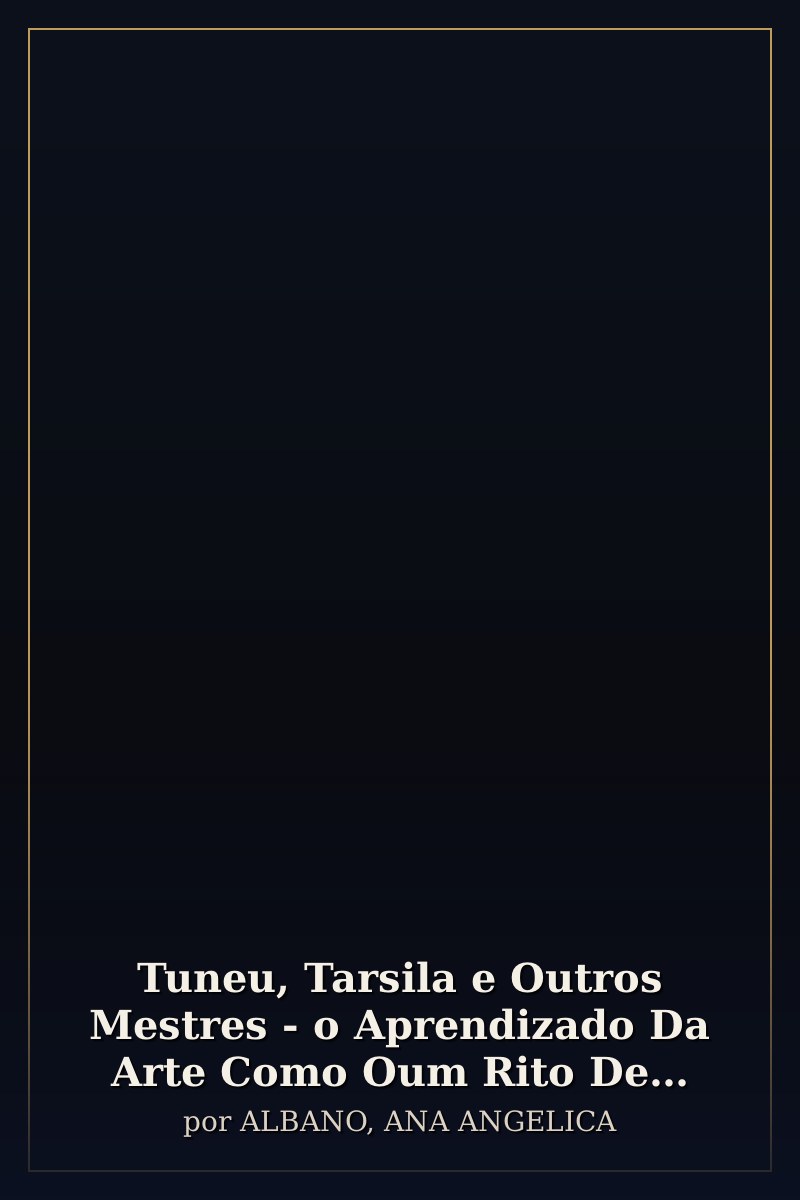Capa de Tuneu, Tarsila e Outros Mestres - o Aprendizado Da Arte Como Oum Rito De Iniciação