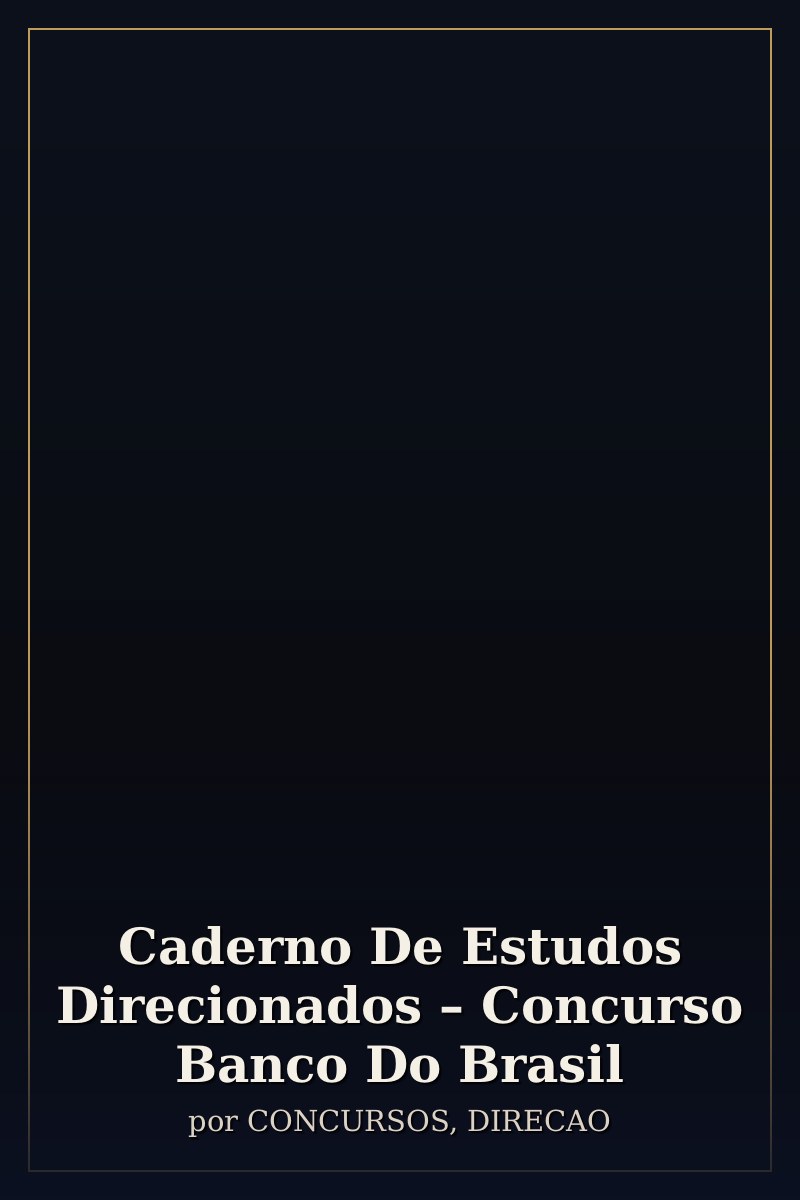 Capa de Caderno De Estudos Direcionados – Concurso Banco Do Brasil