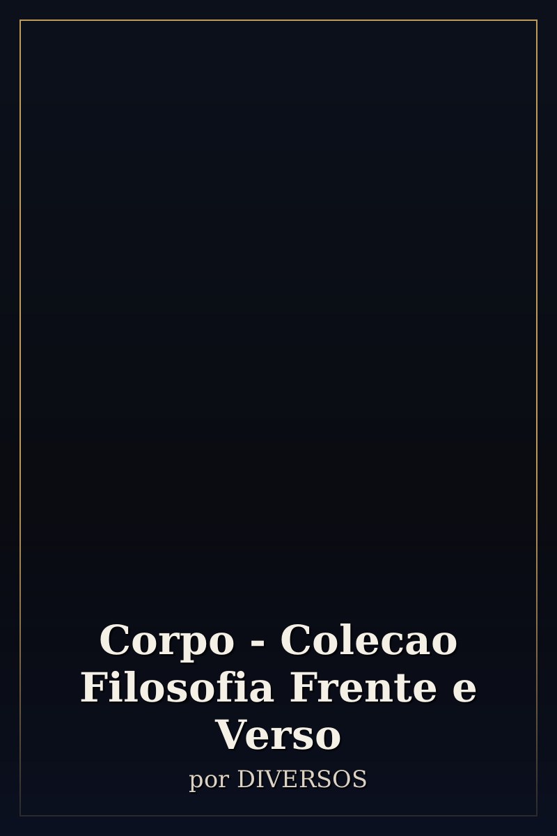Capa de Corpo - Colecao Filosofia Frente e Verso