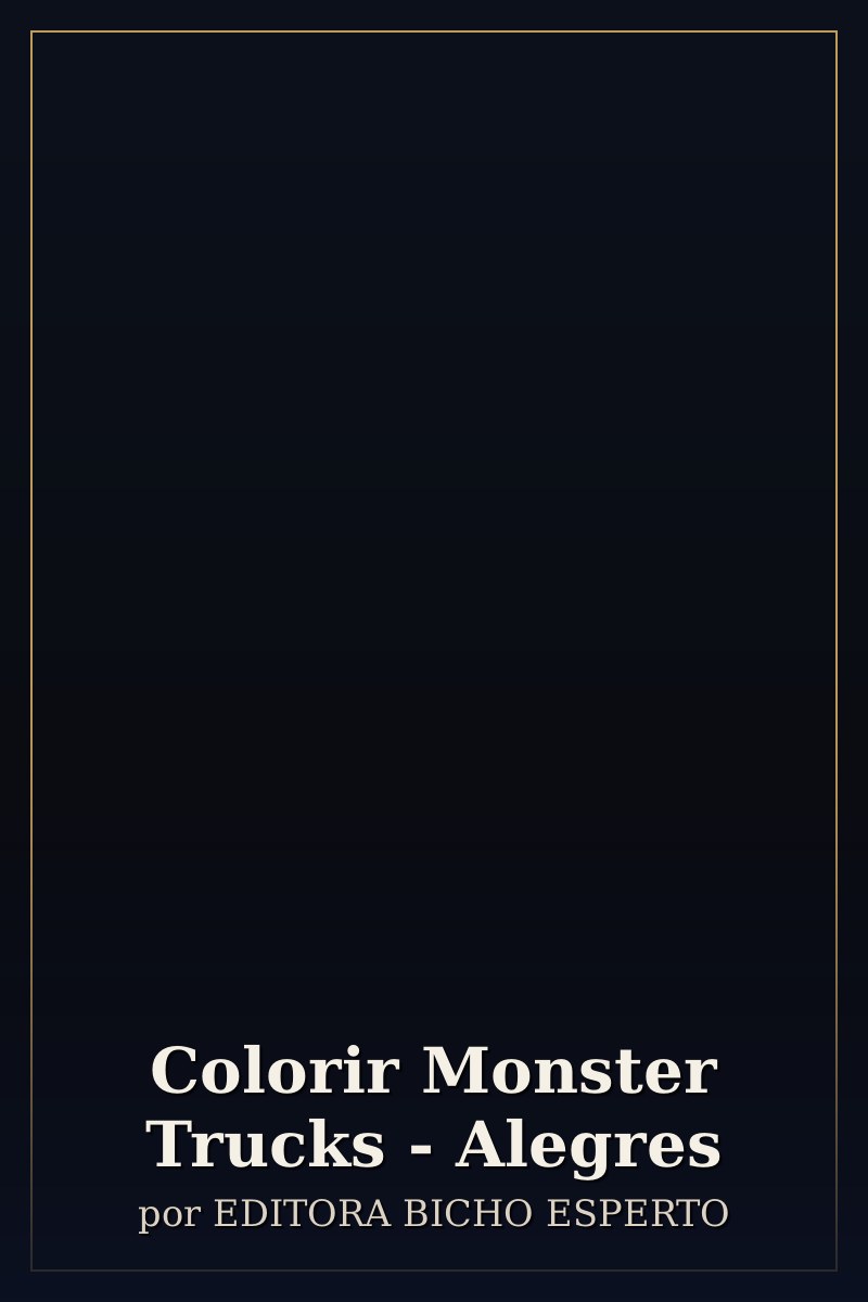 Capa de Colorir Monster Trucks - Alegres