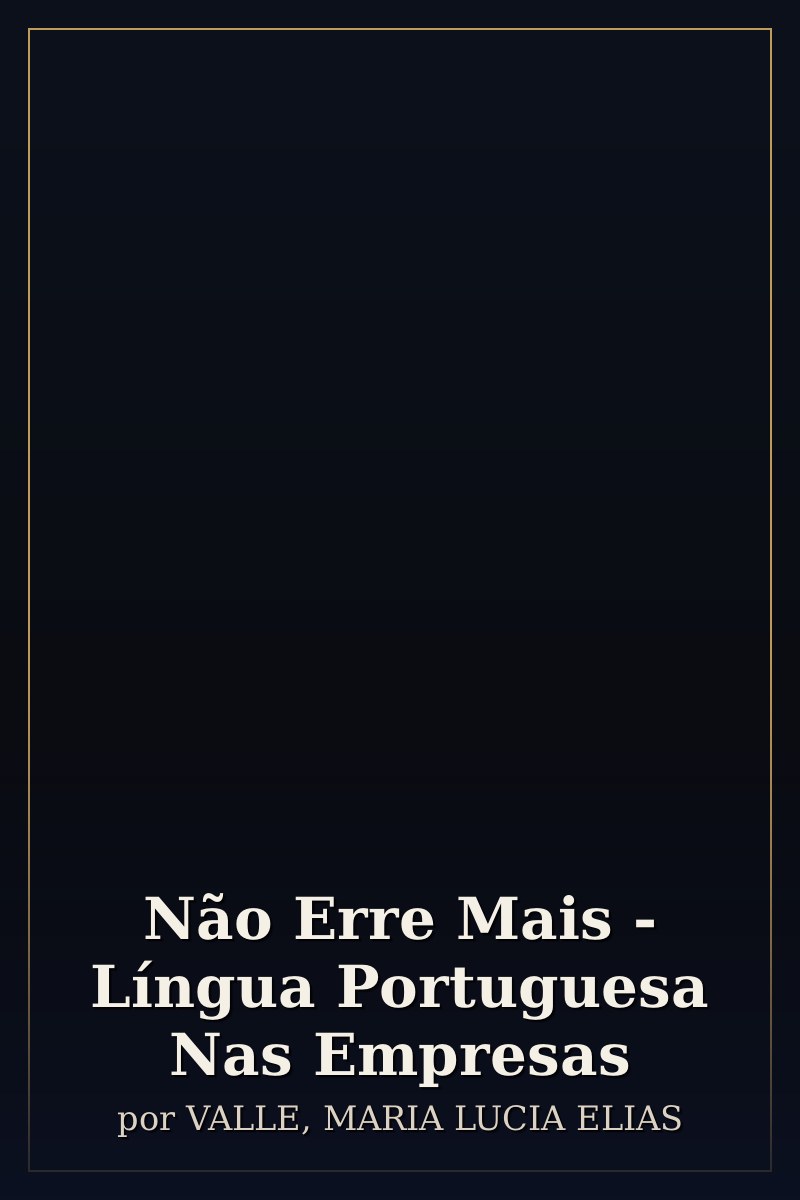 Capa de Não Erre Mais - Língua Portuguesa Nas Empresas