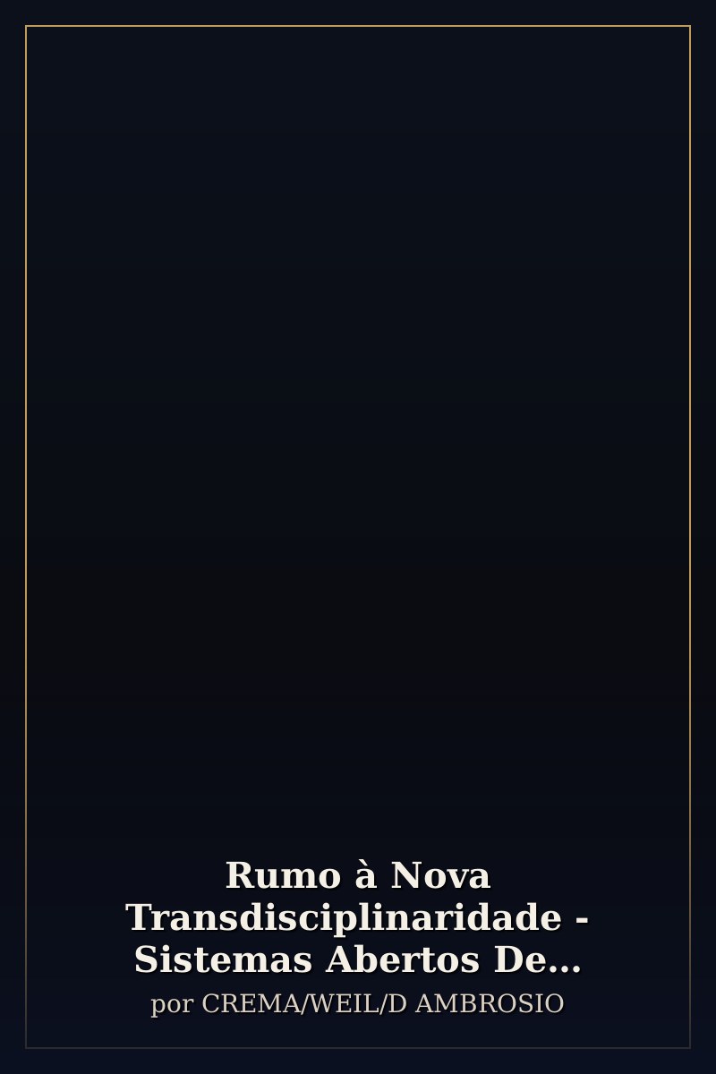 Capa de Rumo à Nova Transdisciplinaridade - Sistemas Abertos De Conhecimento