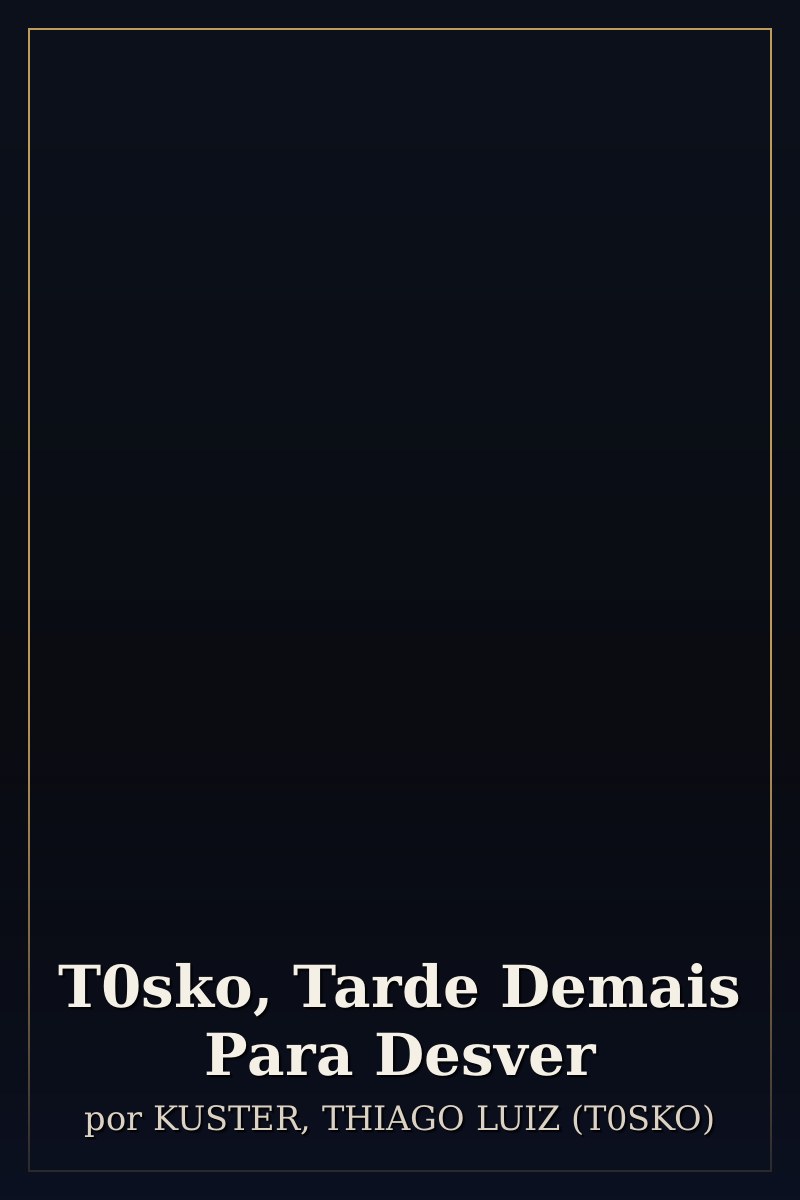 Capa de T0sko, Tarde Demais Para Desver