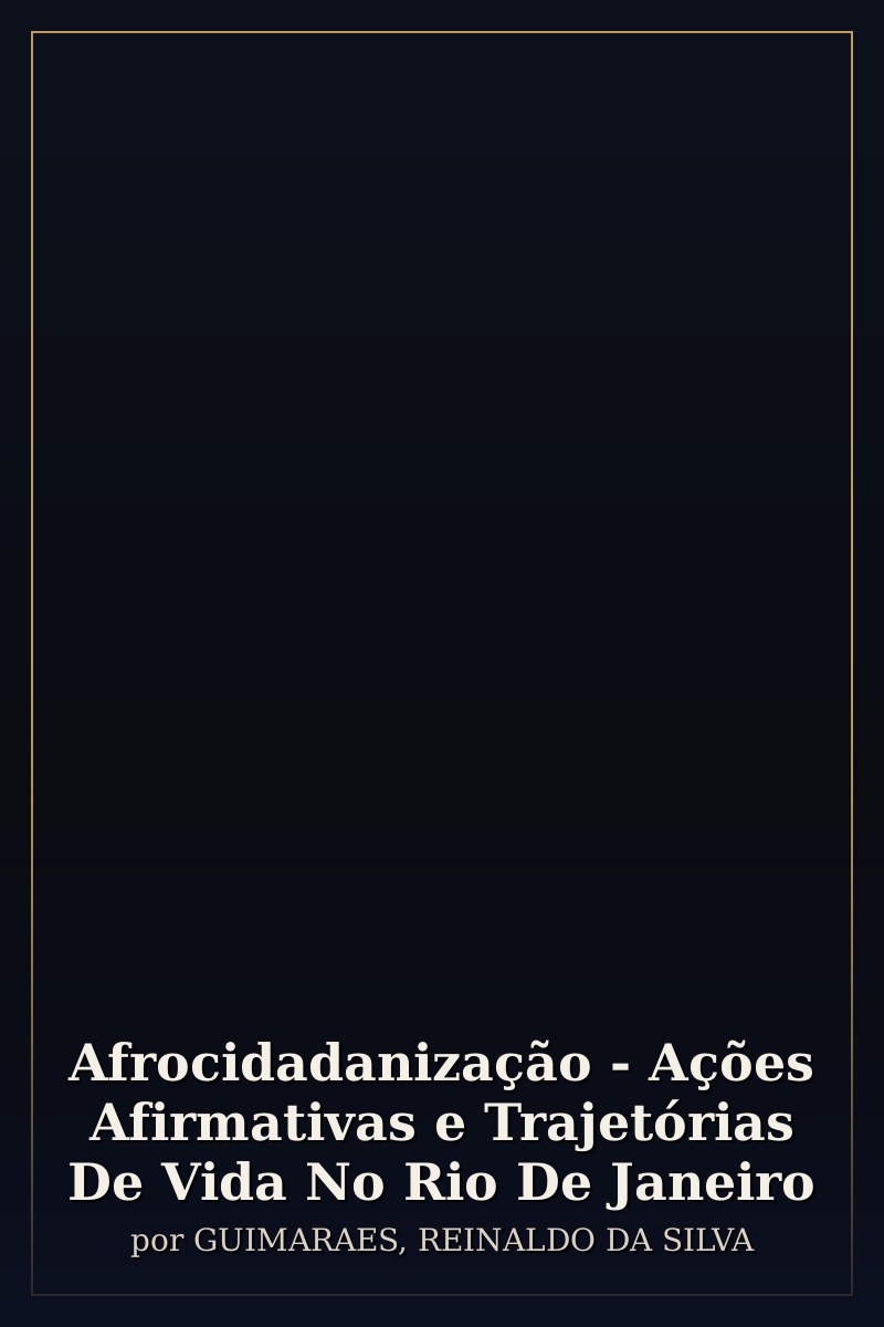 Capa de Afrocidadanização - Ações Afirmativas e Trajetórias De Vida No Rio De Janeiro