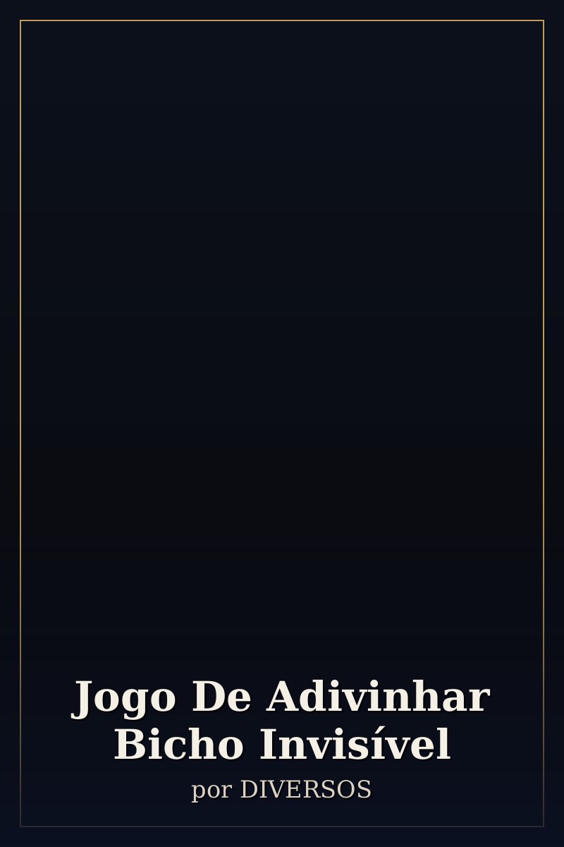 Capa de Jogo De Adivinhar Bicho Invisível