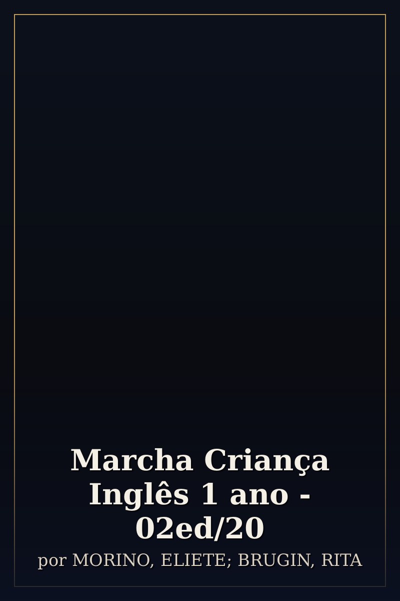 Capa de Marcha Criança Inglês 1 ano - 02ed/20