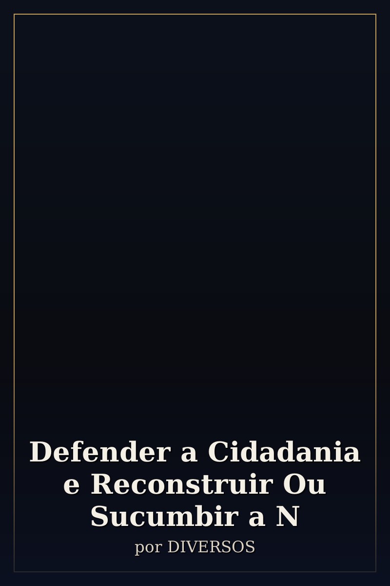 Capa de Defender a Cidadania e Reconstruir Ou Sucumbir a N