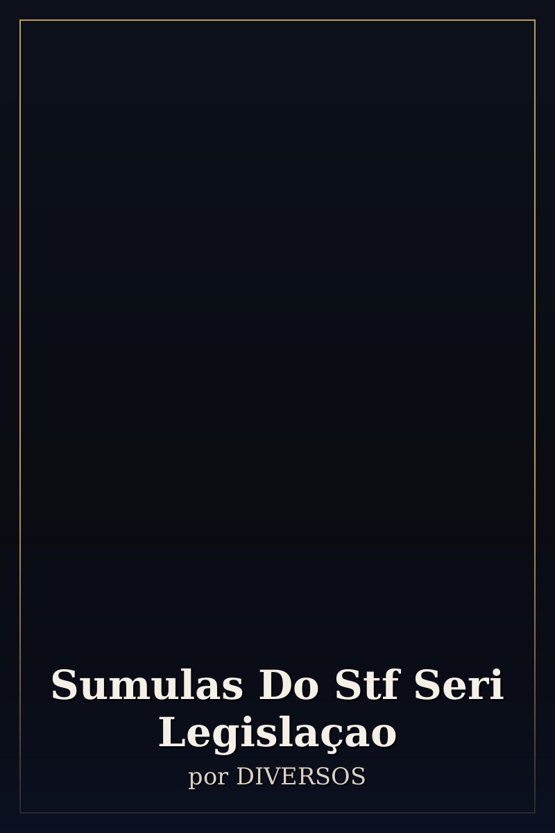 Capa de Sumulas Do Stf Seri Legislaçao