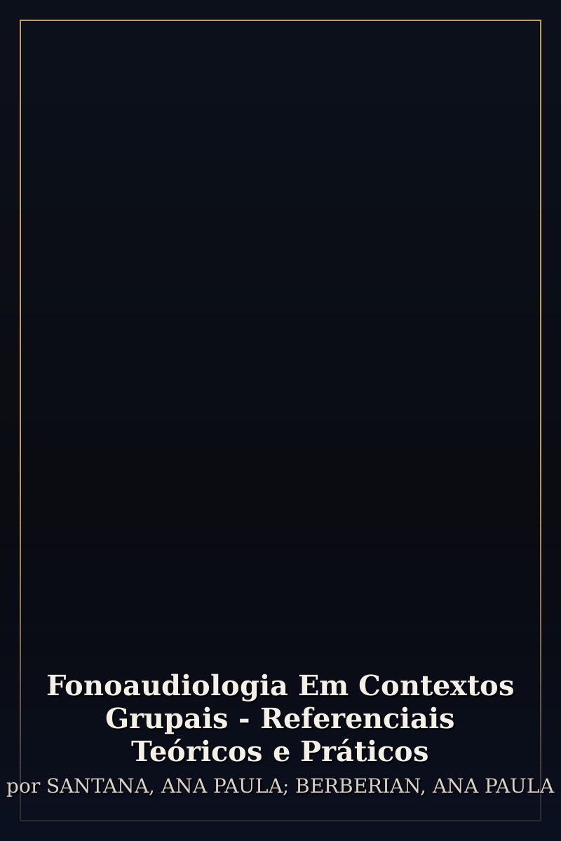 Capa de Fonoaudiologia Em Contextos Grupais - Referenciais Teóricos e Práticos