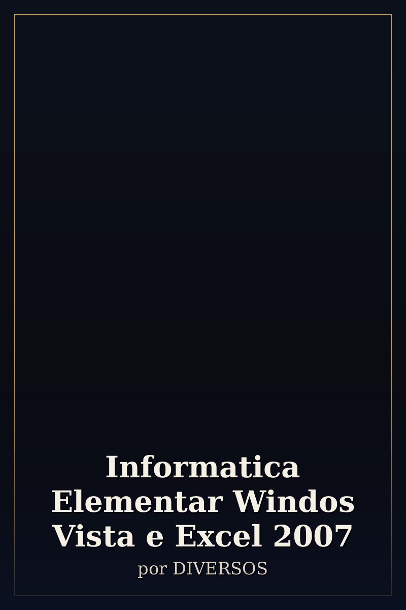 Capa de Informatica Elementar Windos Vista e Excel 2007