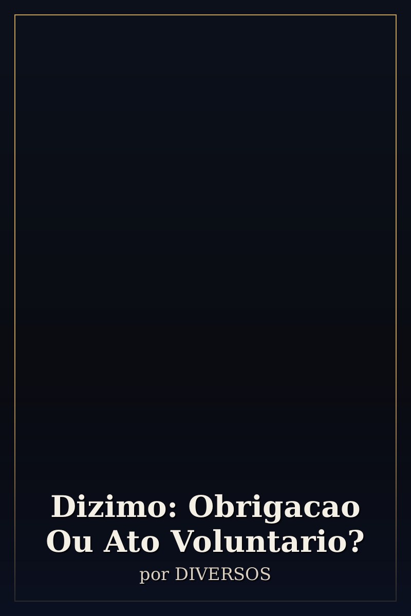 Capa de Dizimo: Obrigacao Ou Ato Voluntario?