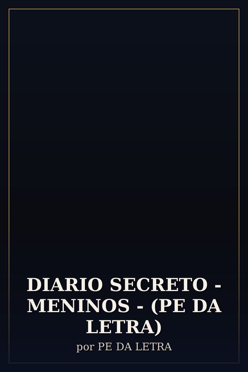 Capa de DIARIO SECRETO - MENINOS - (PE DA LETRA)