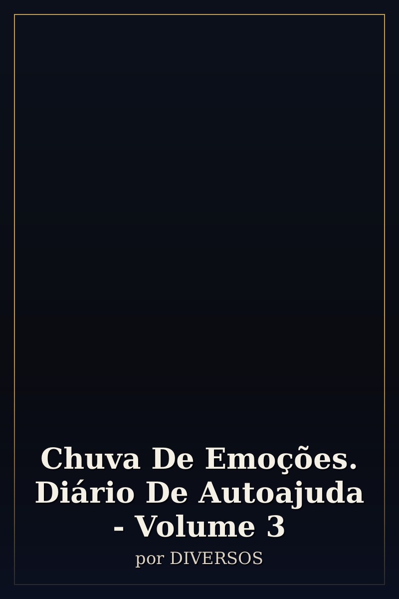 Capa de Chuva De Emoções. Diário De Autoajuda - Volume 3