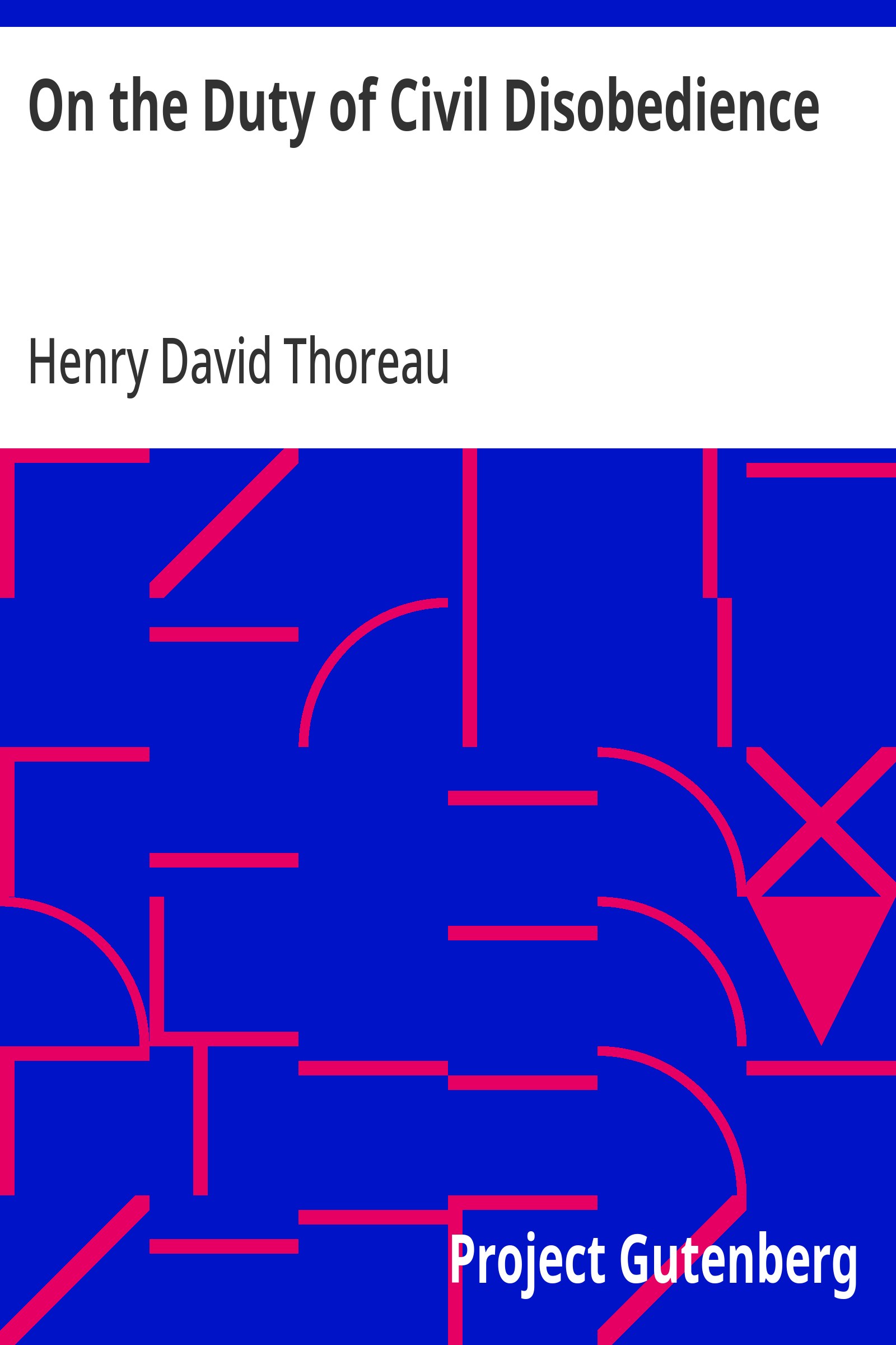Capa do livro On the Duty of Civil Disobedience